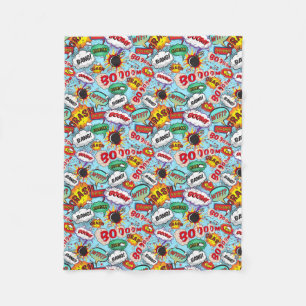 Bomb Comic Patroon Fleece Deken