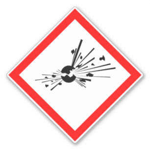 Bomb exploderen - GHS-label Sticker