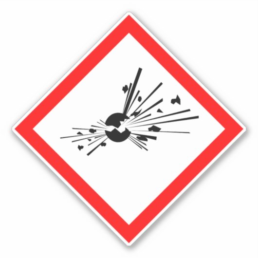 Bomb exploderen - GHS-label Sticker (Voorkant)