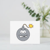 Bomb Face Briefkaart (Staand voorkant)