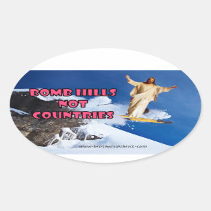 Bomb heuvellanden ovale sticker