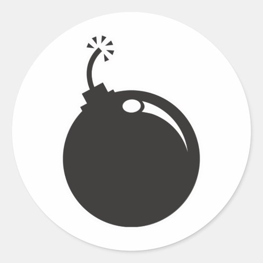 Bomb Ronde Sticker (Voorkant)