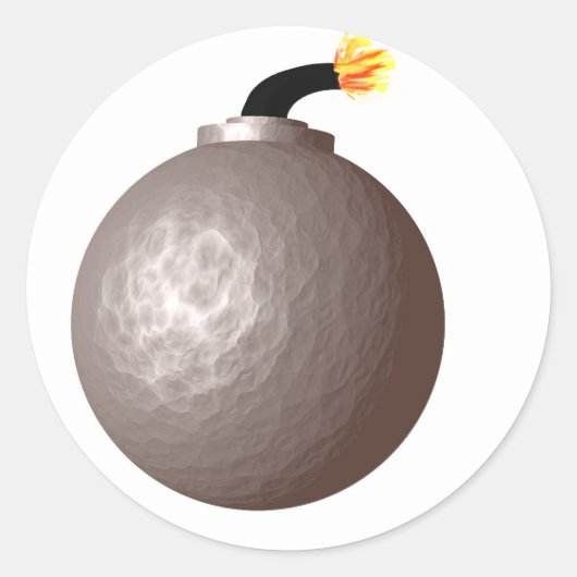 Bomb Ronde Sticker (Voorkant)
