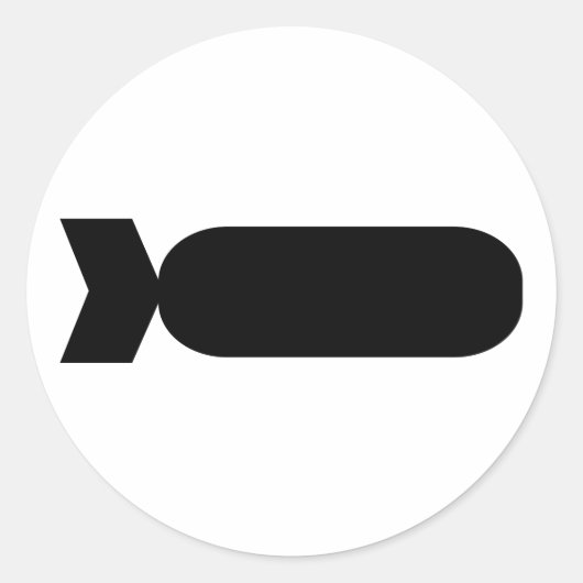 Bomb Ronde Sticker (Voorkant)