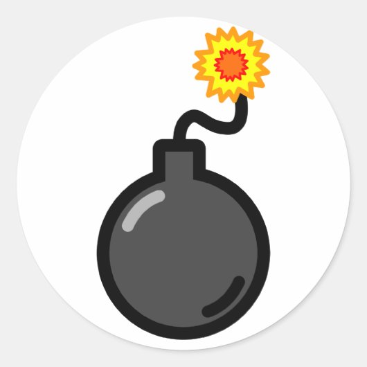 Bomb! Ronde Sticker (Voorkant)