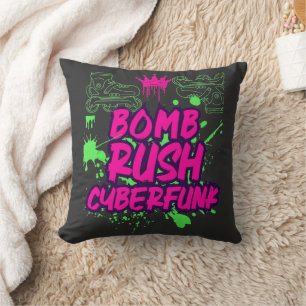 Bomb Rush Cyberfunk — Neon Street Graffiti Vibes Kussen