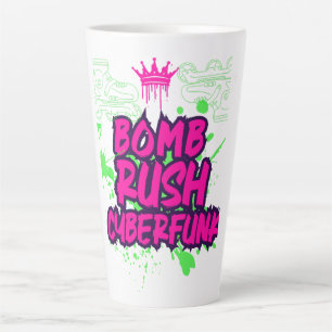 Bomb Rush Cyberfunk — Neon Street Graffiti Vibes Latte Mok