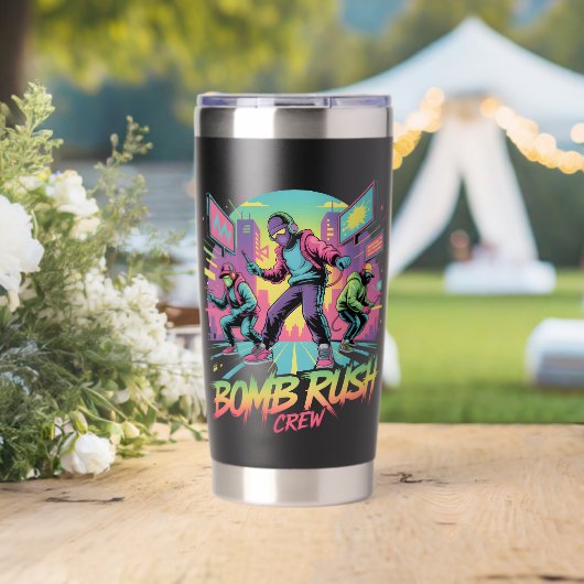 Bomb Rush Cyberfunk – Neon Street Rebellion Geïsoleerde Drinkbeker (Bruiloft (Gedraaid) )