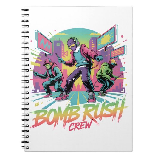 Bomb Rush Cyberfunk – Neonstraatopstand Notitieboek (Voorkant)