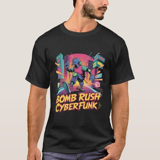 Bomb Rush Cyberfunk – Neonstraatopstand T-shirt (Voorkant)
