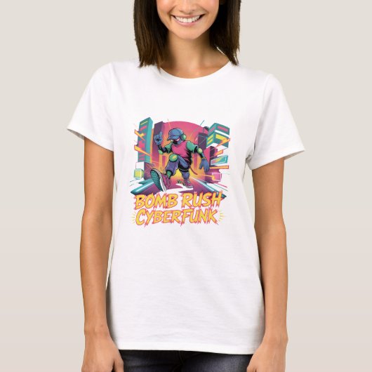 Bomb Rush Cyberfunk – Neonstraatopstand T-shirt (Voorkant)