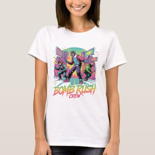 Bomb Rush Cyberfunk – Neonstraatopstand T-shirt (Voorkant)