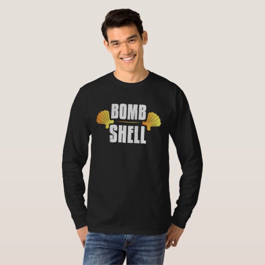 Bomb Shell Seashell Collector Seashell T-shirt (Voorkant volledig)