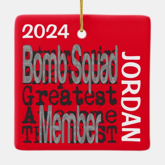 Bomb Squad Member Extraordinaire CUSTOM Keramisch Ornament (Achterkant)