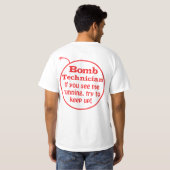 Bomb-technicus T-shirt (Achterkant volledig)