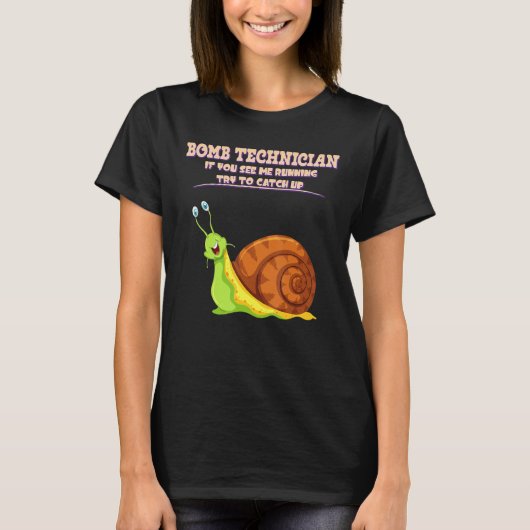Bomb-technicus, zie me sarcastische grappigheid ru t-shirt (Voorkant)