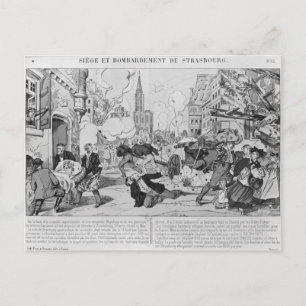 Bombardement en belegering in Straatsburg Briefkaart