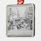 Bombardement en belegering in Straatsburg Metalen Ornament (Links)