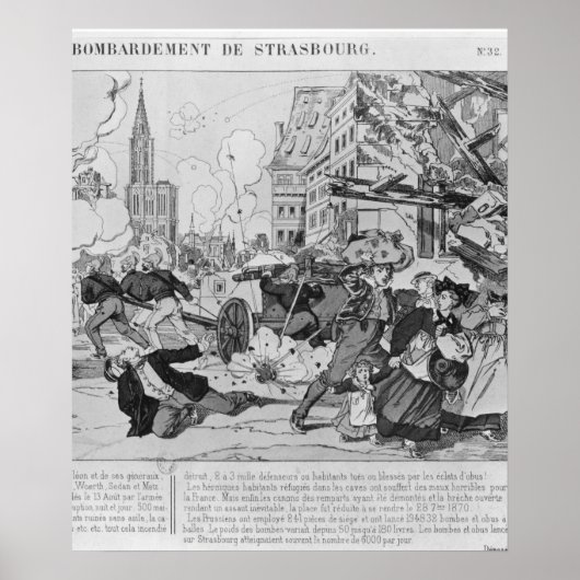 Bombardement en belegering in Straatsburg Poster (Voorkant)