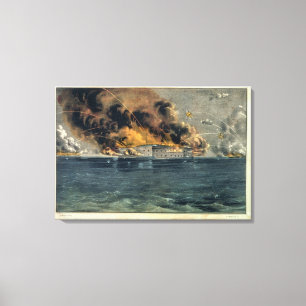 Bombardement Fort Sumter Canvas Afdruk