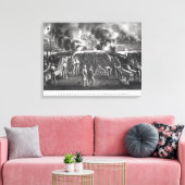 Bombardement Fort Sumter, Charleston Harbour Canvas Afdruk (Insitu (Woonkamer))