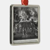 Bombardement Fort Sumter, Charleston Harbour Metalen Ornament (Rechts)