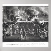 Bombardement Fort Sumter, Charleston Harbour Poster (Voorkant)