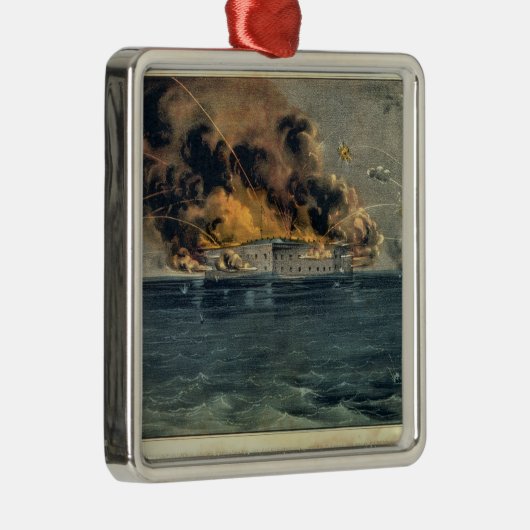 Bombardement Fort Sumter Metalen Ornament (Rechts)