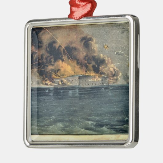 Bombardement Fort Sumter Metalen Ornament (Links)