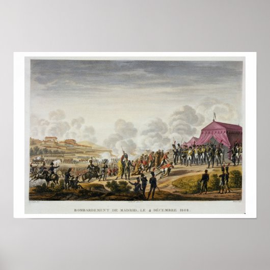 Bombardement Madrid, 4 december 1808, engrav Poster (Voorkant)