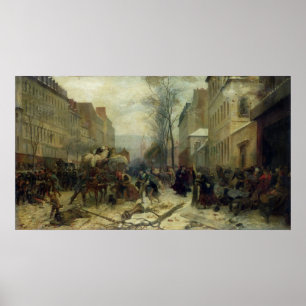 Bombardement Parijs in 1871 Poster