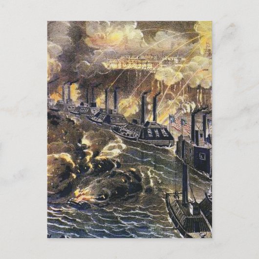 Bombardement van Vicksburg Briefkaart (Voorkant)