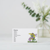 bombardementen glam girale schildpad - cartoon visitekaartje (Staand voorkant)