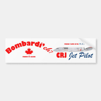 Bombardi'eh CRJ Jet Pilot Bumpersticker