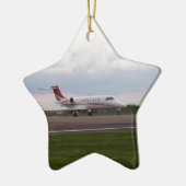 Bombardier Lear Jet 45XR Keramisch Ornament (Links)