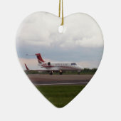 Bombardier Lear Jet 45XR Keramisch Ornament (Rechts)