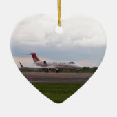 Bombardier Lear Jet 45XR Keramisch Ornament (Voorkant)