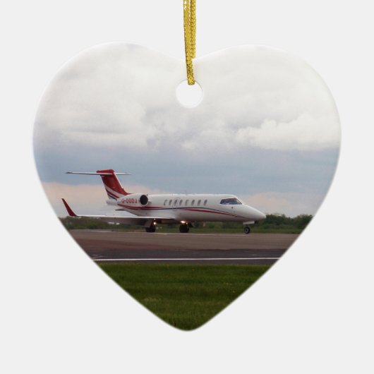 Bombardier Lear Jet 45XR Keramisch Ornament (Voorkant)