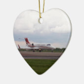 Bombardier Lear Jet 45XR Keramisch Ornament (Links)