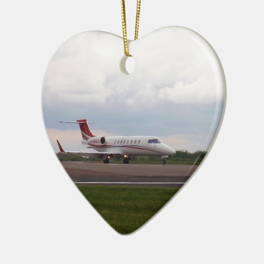 Bombardier Lear Jet 45XR Keramisch Ornament (Links)