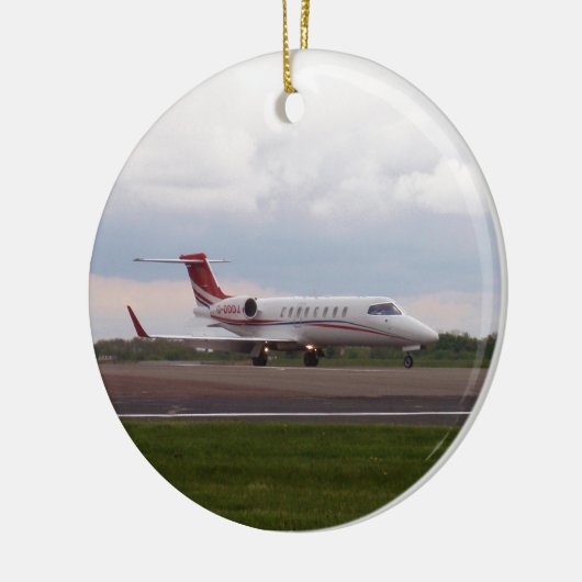 Bombardier Lear Jet 45XR Keramisch Ornament (Links)