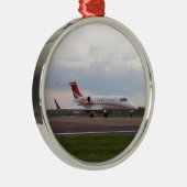 Bombardier Lear Jet 45XR Metalen Ornament (Rechts)