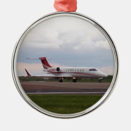 Bombardier Lear Jet 45XR Metalen Ornament (Voorkant)