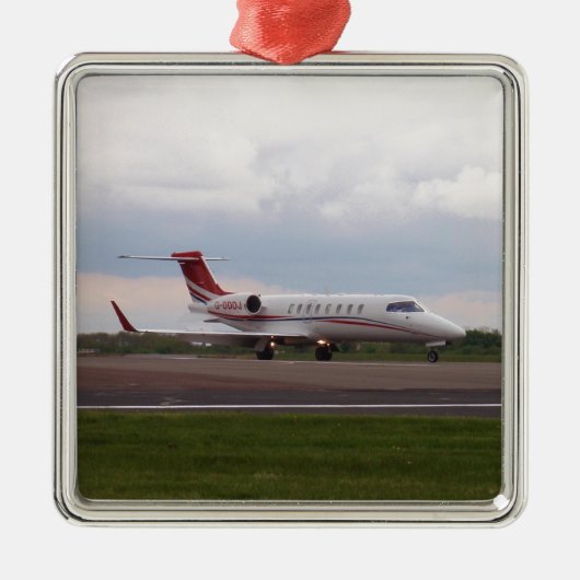 Bombardier Lear Jet 45XR Metalen Ornament (Voorkant)