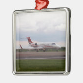 Bombardier Lear Jet 45XR Metalen Ornament (Links)