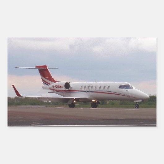 Bombardier Lear Jet 45XR Rechthoekige Sticker (Voorkant)