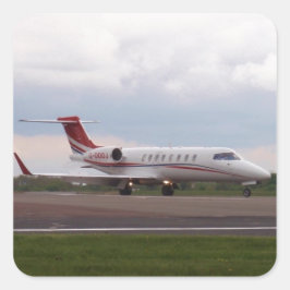Bombardier Lear Jet 45XR Vierkante Sticker