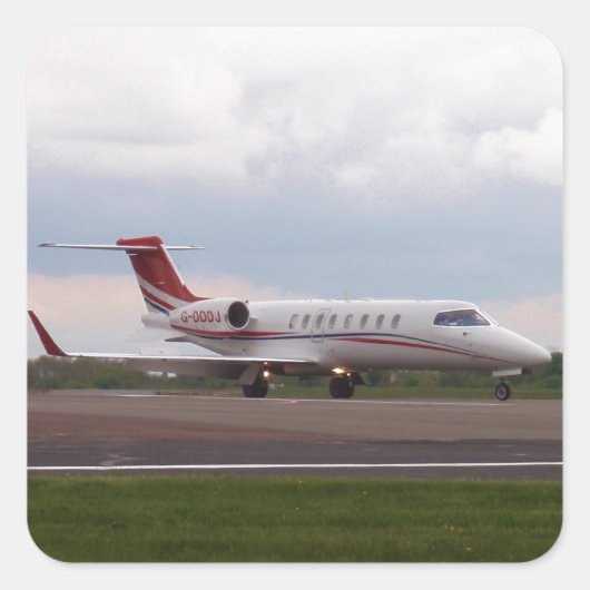 Bombardier Lear Jet 45XR Vierkante Sticker (Voorkant)