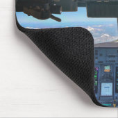 Bombardier Q400 Cockpit over de Alpen Muismat (Hoek)