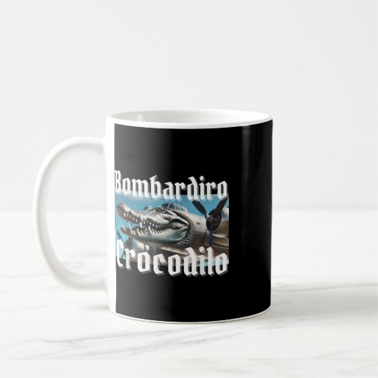 Bombardiro Bombardino Crocodilo Grappig Italiaans  Koffiemok (Links)